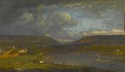 George Inness On the Delaware River oil on canvas